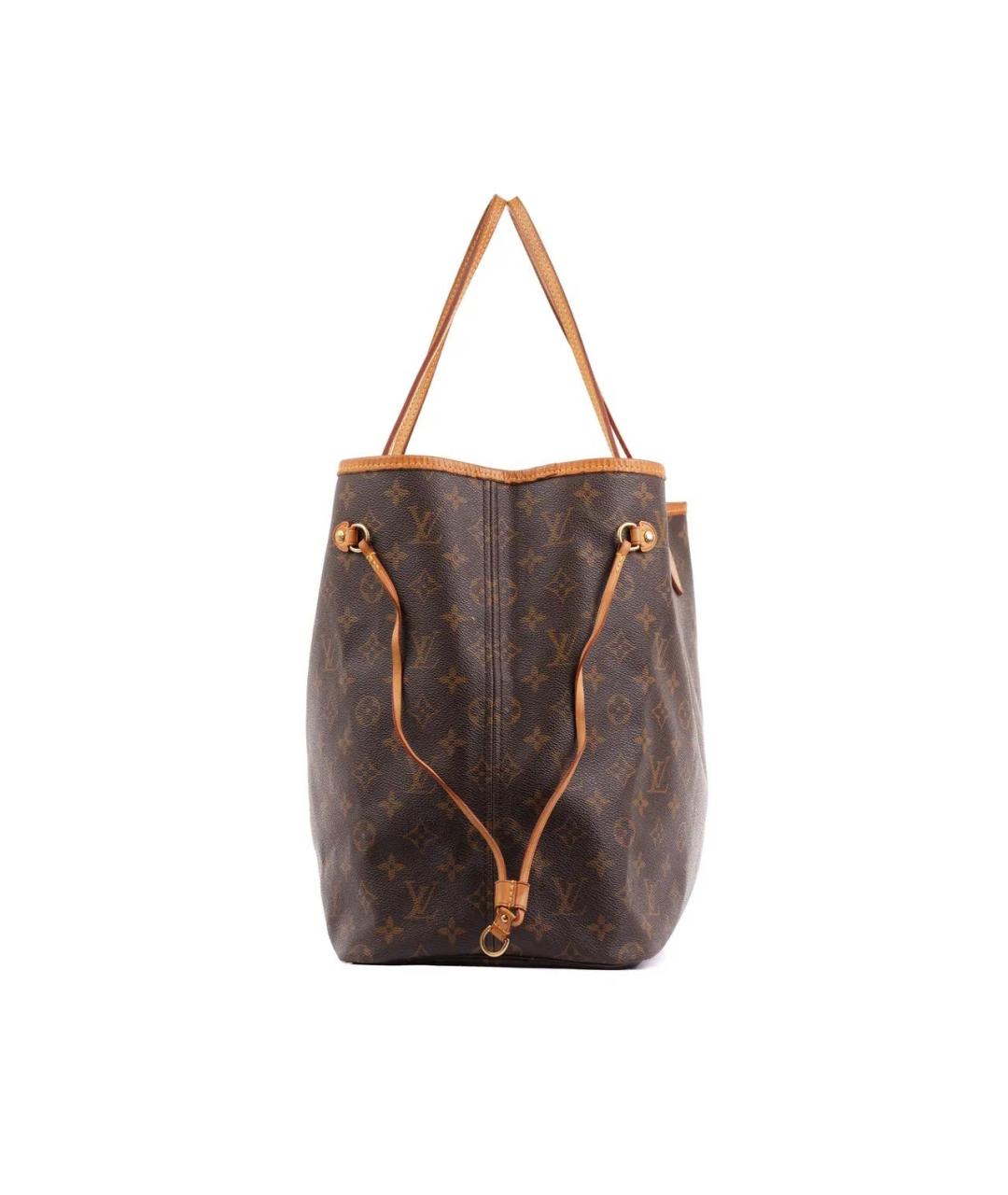 LOUIS VUITTON Коричневая кожаная сумка тоут, фото 4