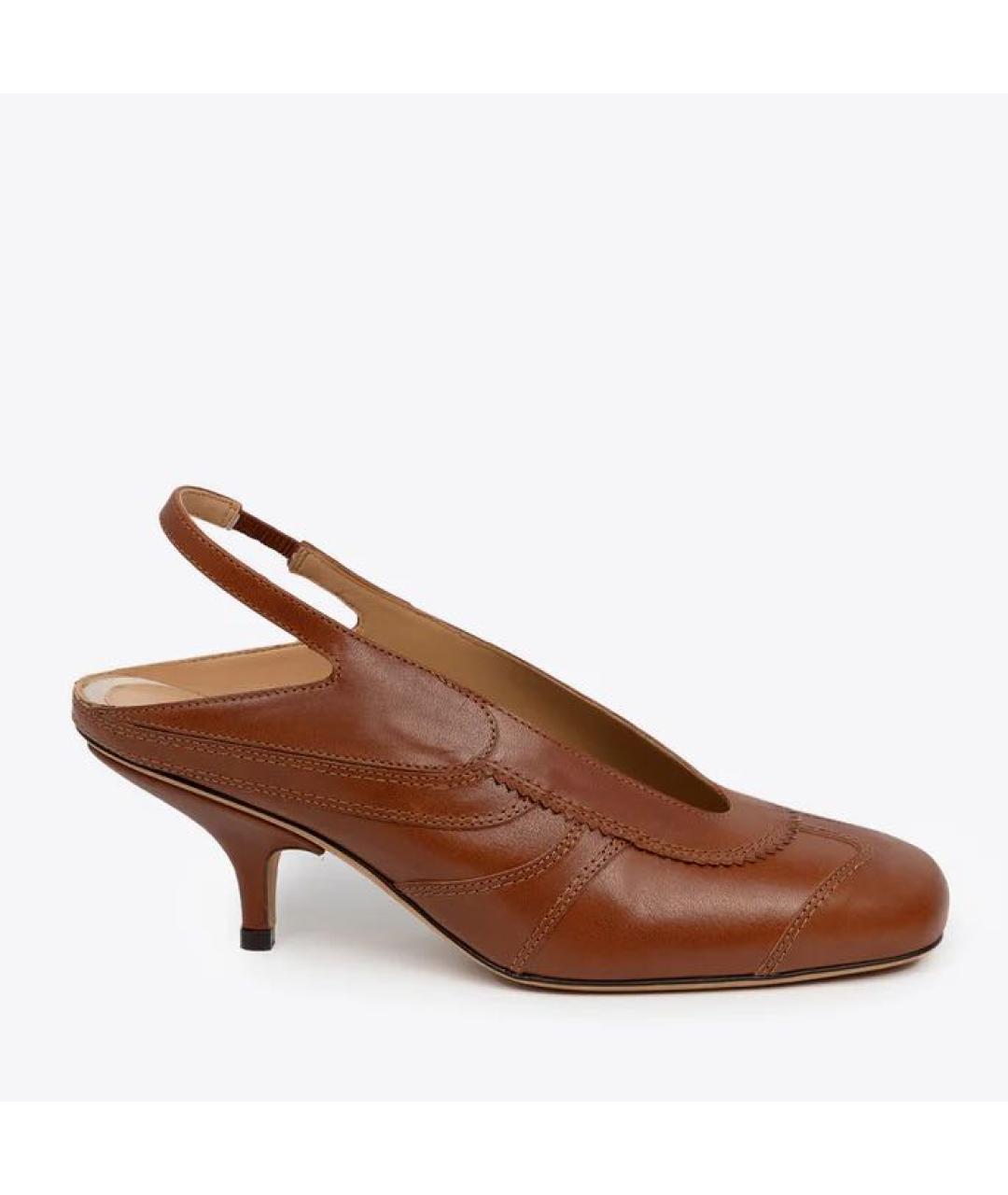 DRIES VAN NOTEN Коричневые кожаные босоножки, фото 2