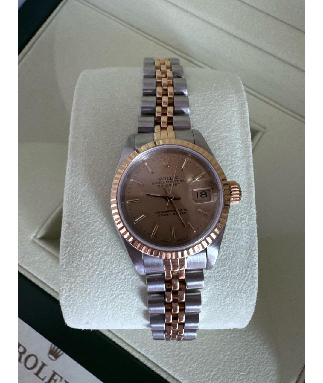 ROLEX Серые часы из желтого золота, фото 3