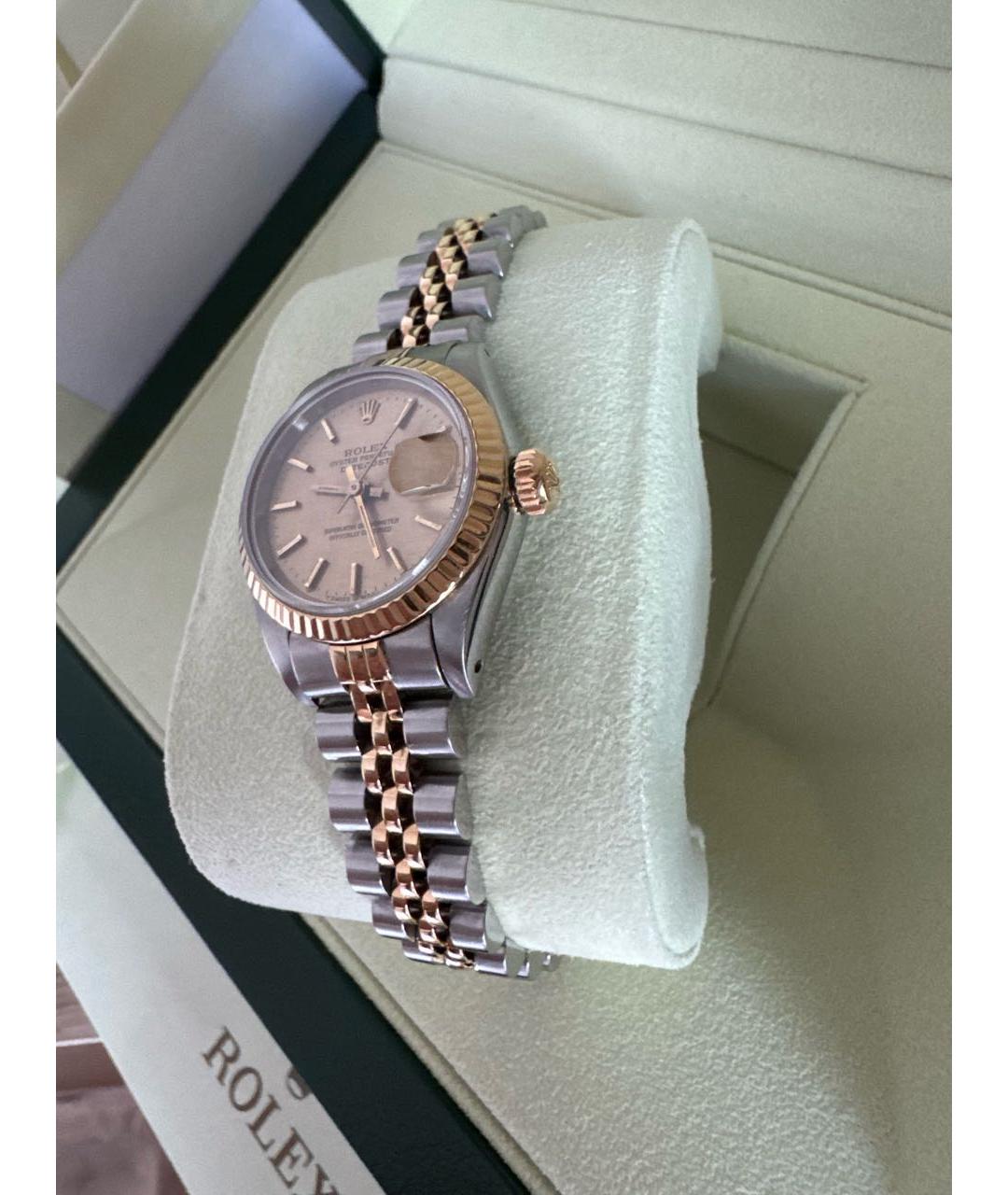 ROLEX Серые часы из желтого золота, фото 5