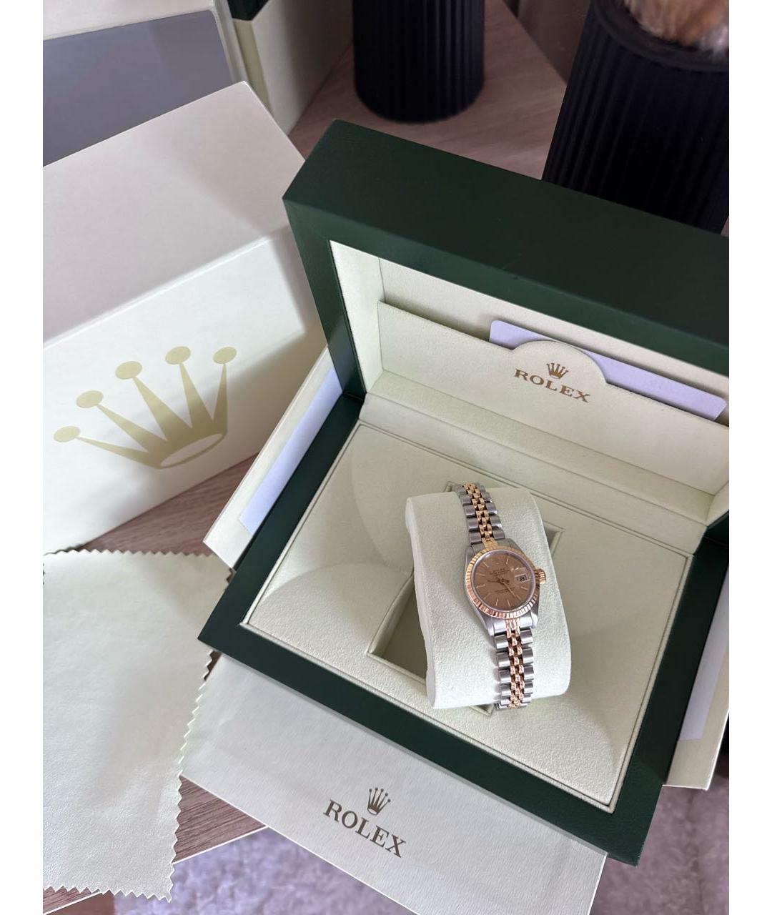 ROLEX Серые часы из желтого золота, фото 2