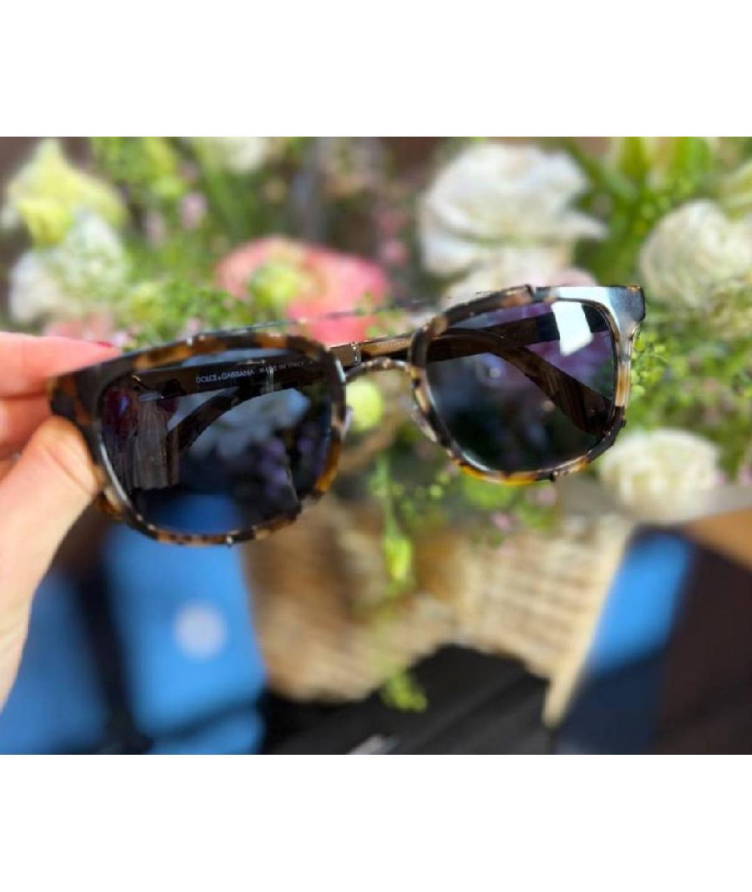 DOLCE&GABBANA Коричневые солнцезащитные очки, фото 6