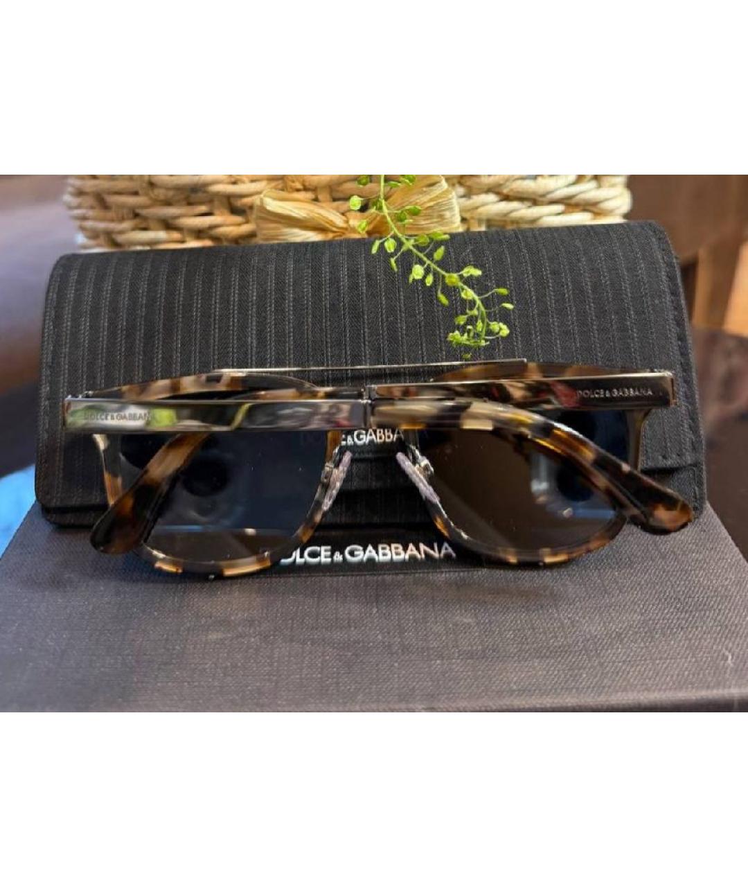 DOLCE&GABBANA Коричневые солнцезащитные очки, фото 4