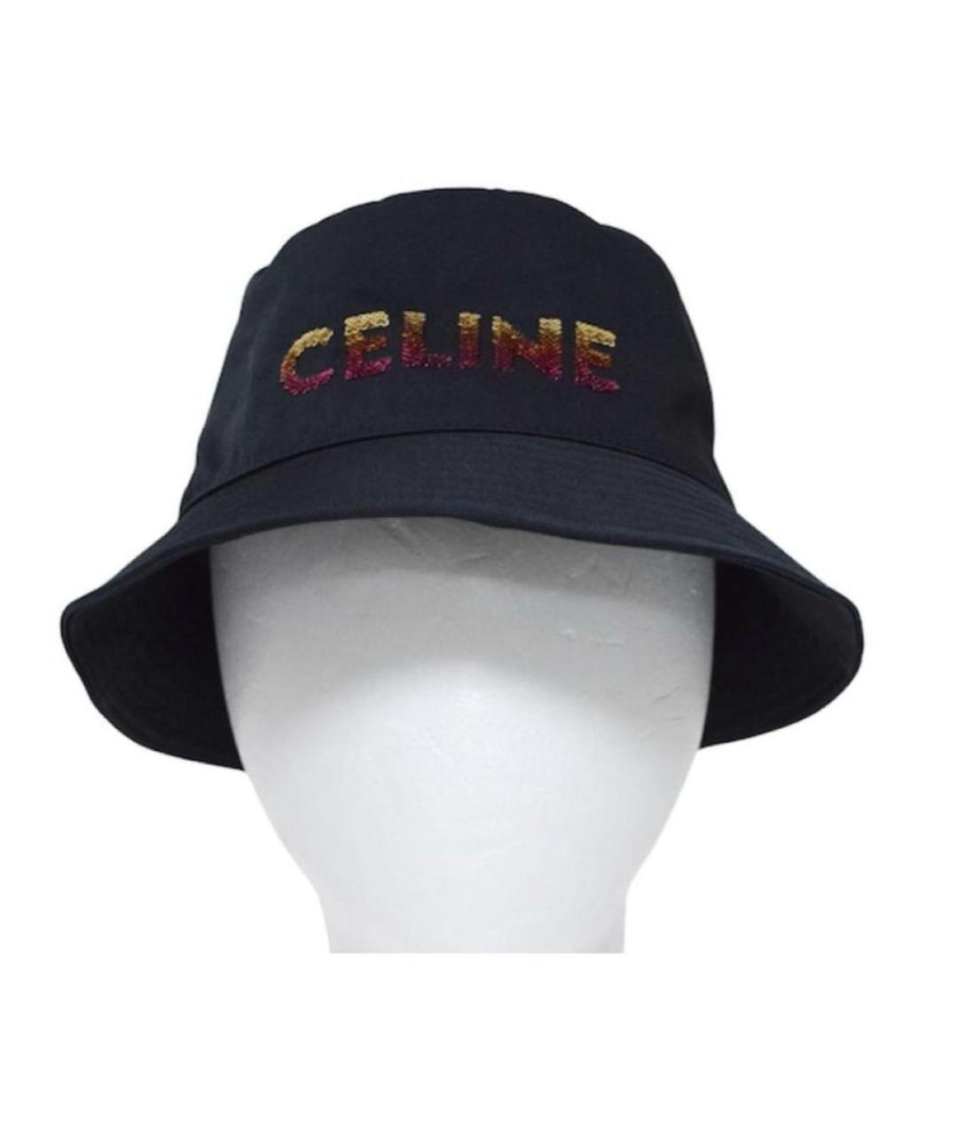 CELINE Черная хлопковая панама, фото 7