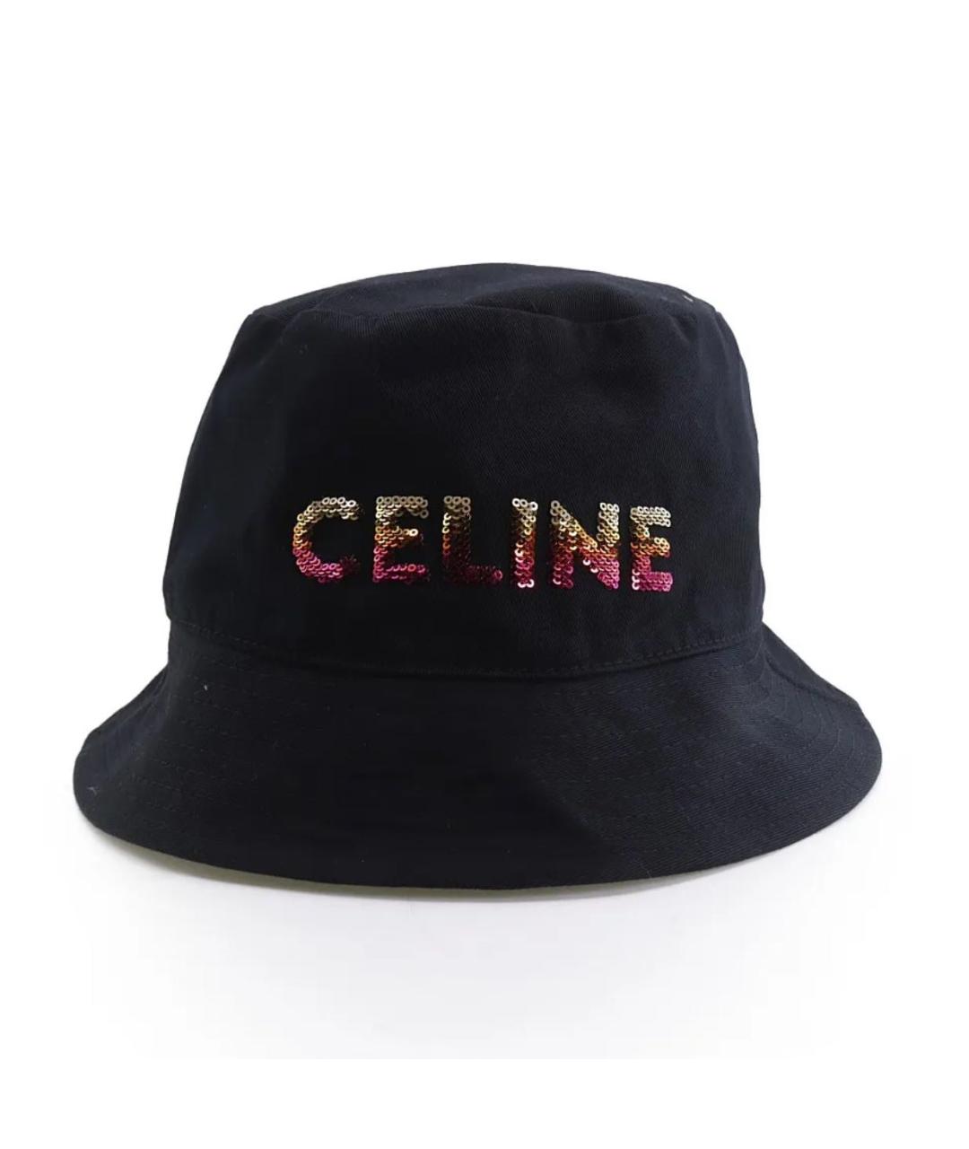 CELINE Черная хлопковая панама, фото 1