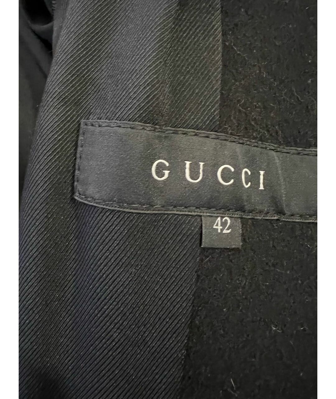 GUCCI Черное шерстяное пальто, фото 5
