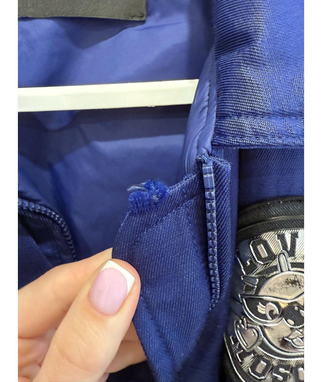 LOVE MOSCHINO Синяя полиэстеровая куртка, фото 8