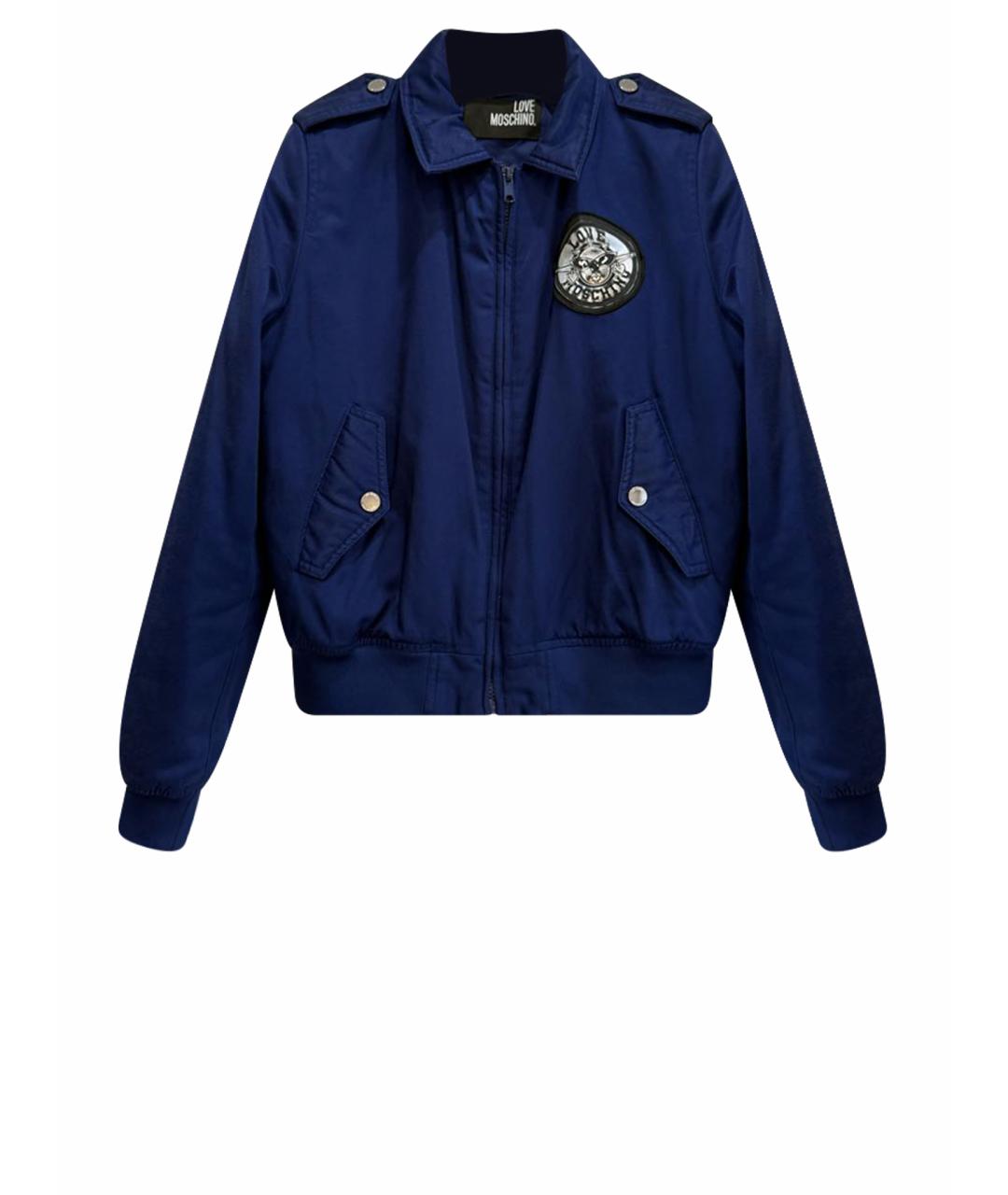 LOVE MOSCHINO Синяя полиэстеровая куртка, фото 1