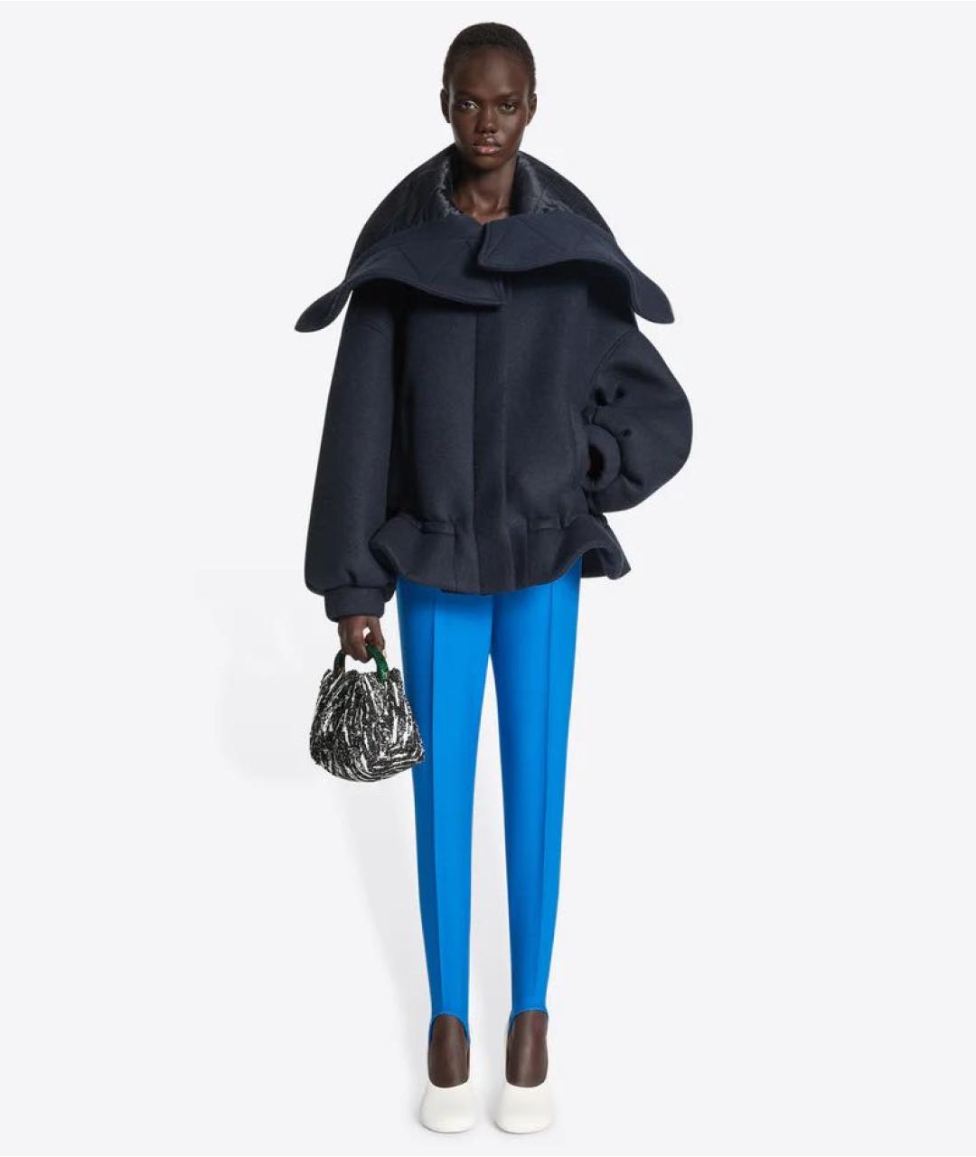 DRIES VAN NOTEN Темно-синяя полиэстеровая парка, фото 2