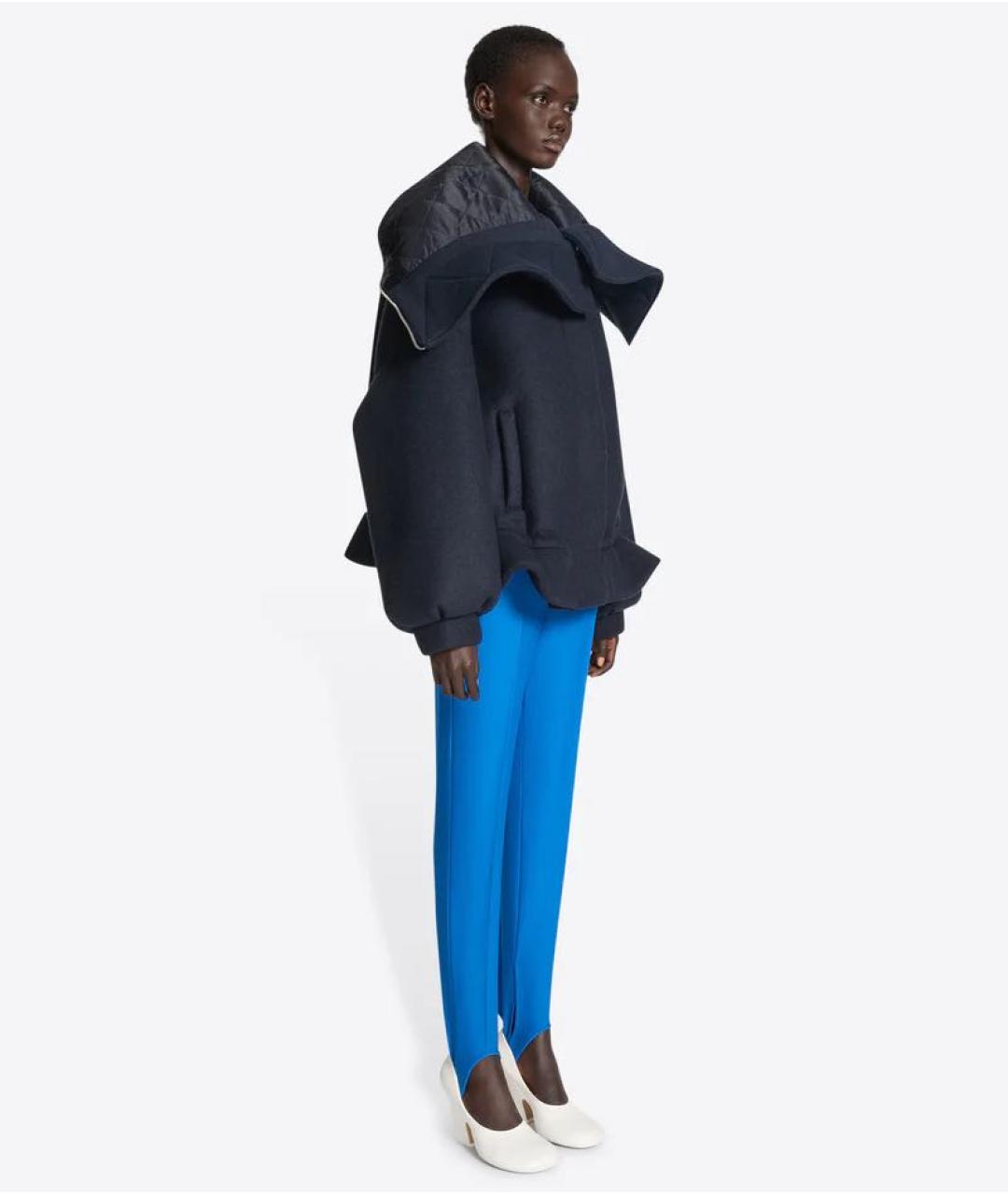 DRIES VAN NOTEN Темно-синяя полиэстеровая парка, фото 3