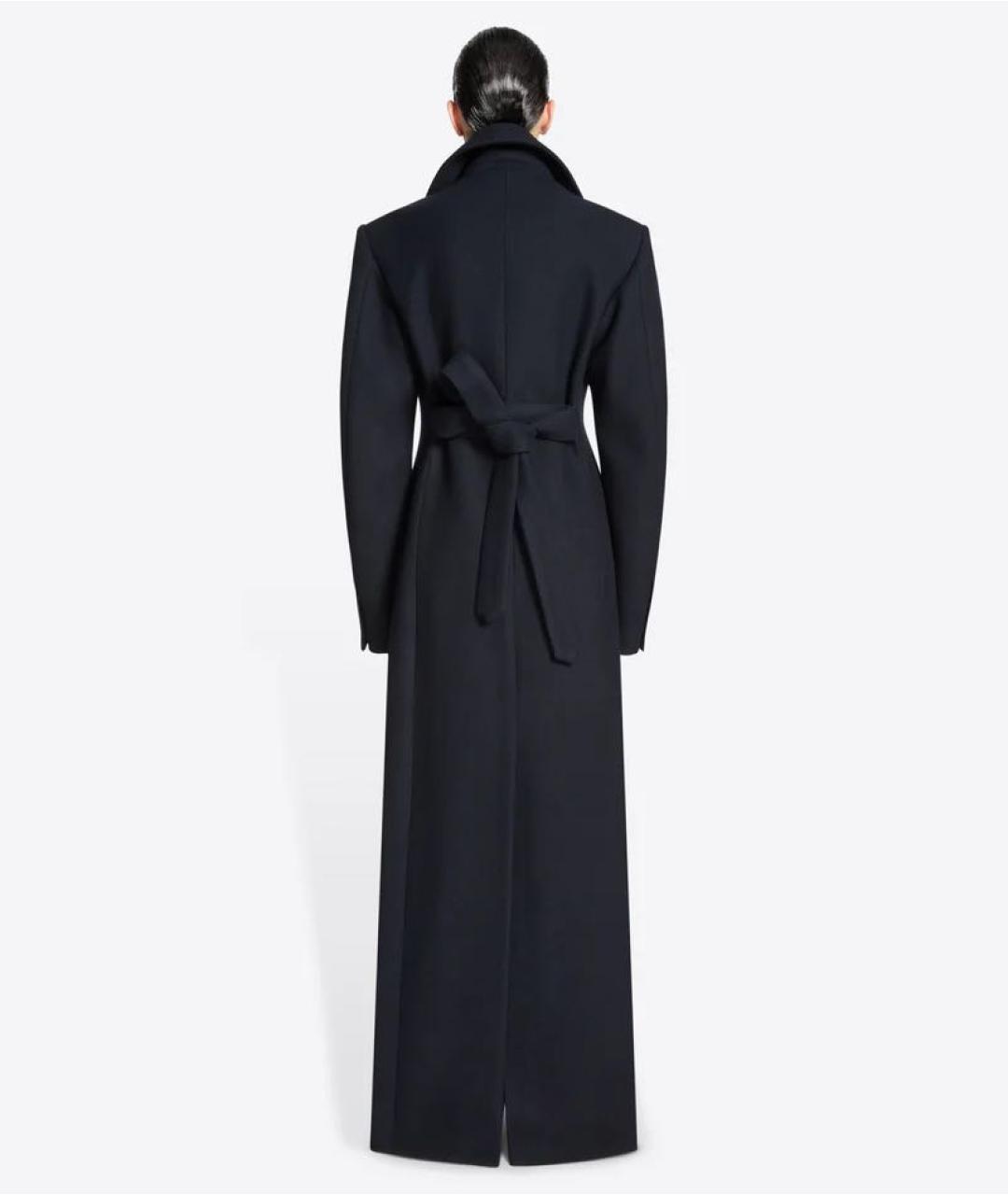 DRIES VAN NOTEN Темно-синее шерстяное пальто, фото 4