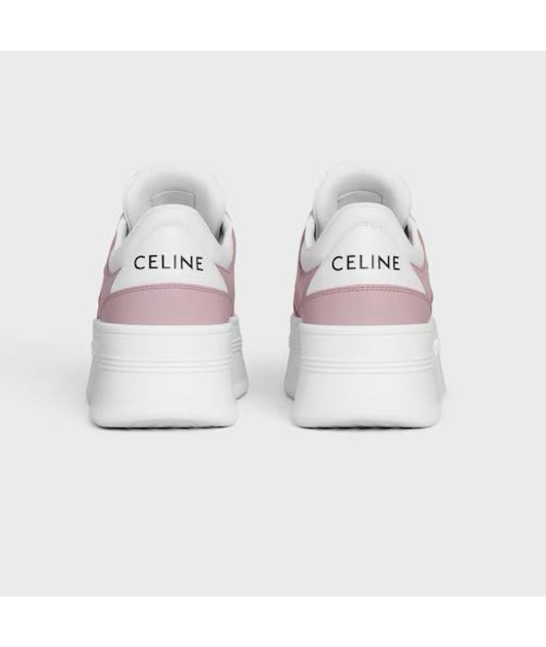 CELINE Розовые кожаные кроссовки, фото 3
