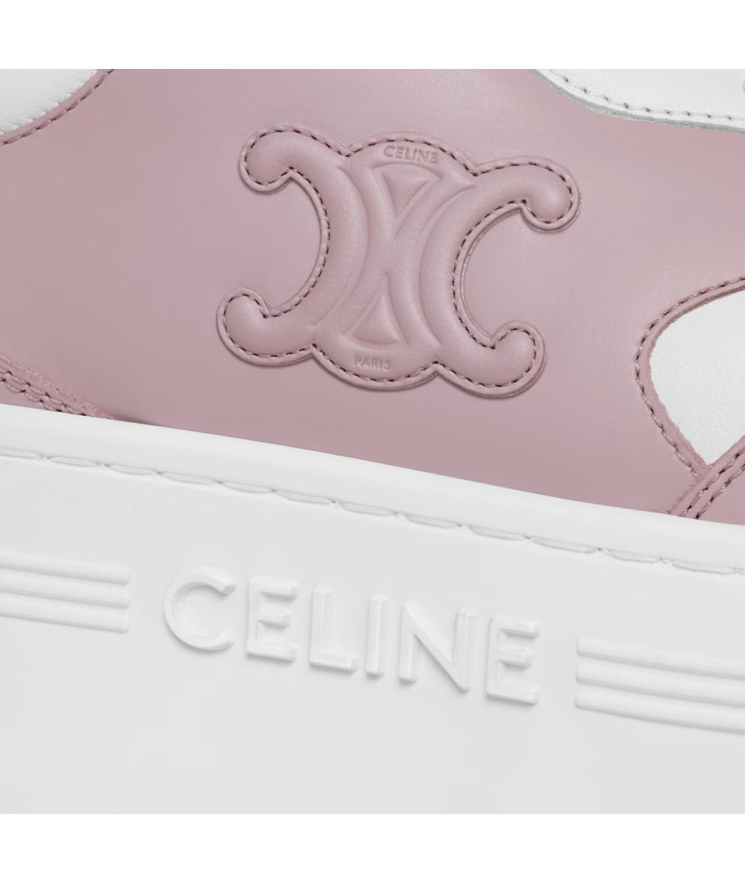 CELINE Розовые кожаные кроссовки, фото 5