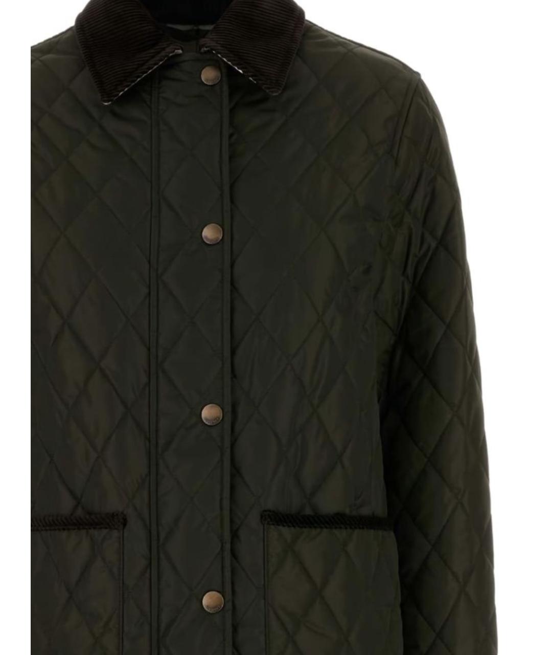 BURBERRY Зеленая полиамидовая куртка, фото 2