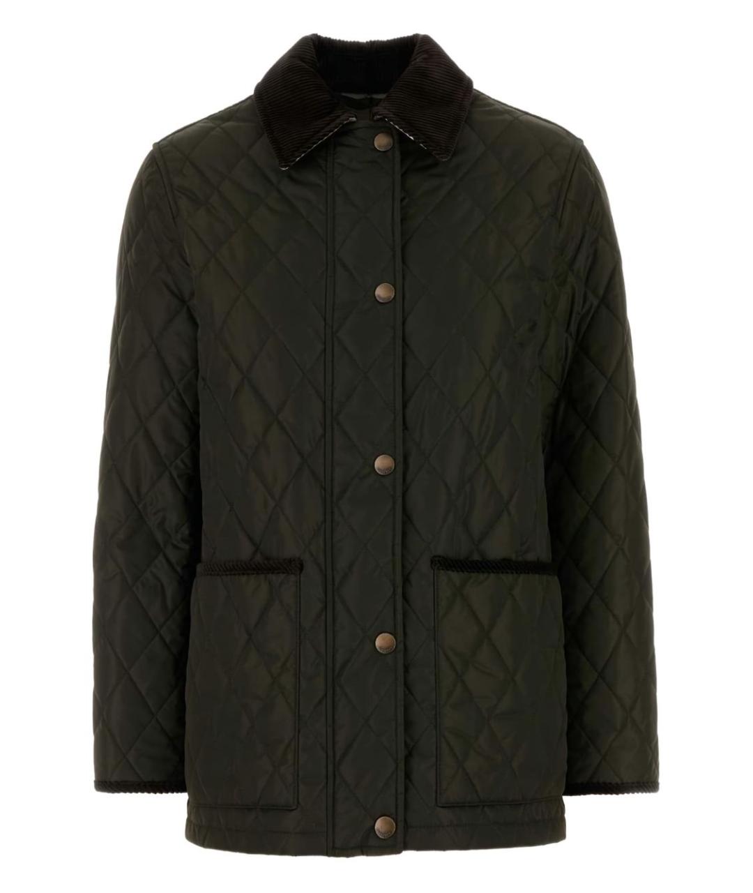 BURBERRY Зеленая полиамидовая куртка, фото 1
