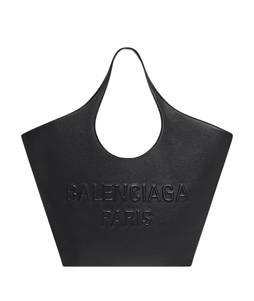 BALENCIAGA Черная кожаная сумка тоут, фото 1