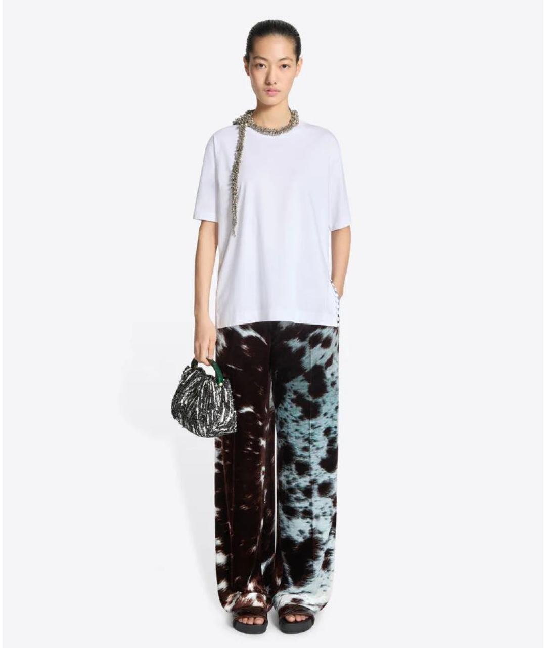 DRIES VAN NOTEN Коричневые вискозные прямые брюки, фото 2