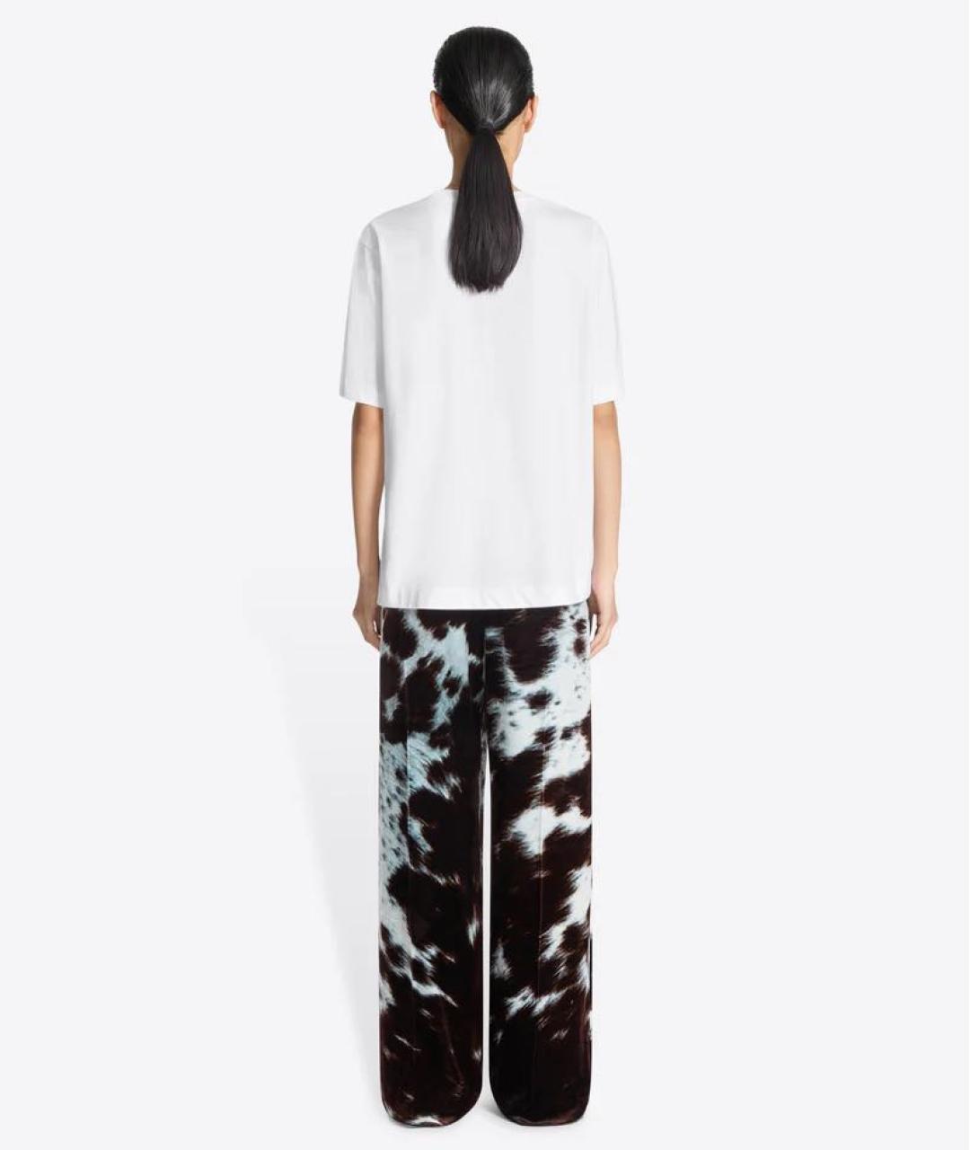 DRIES VAN NOTEN Коричневые вискозные прямые брюки, фото 4