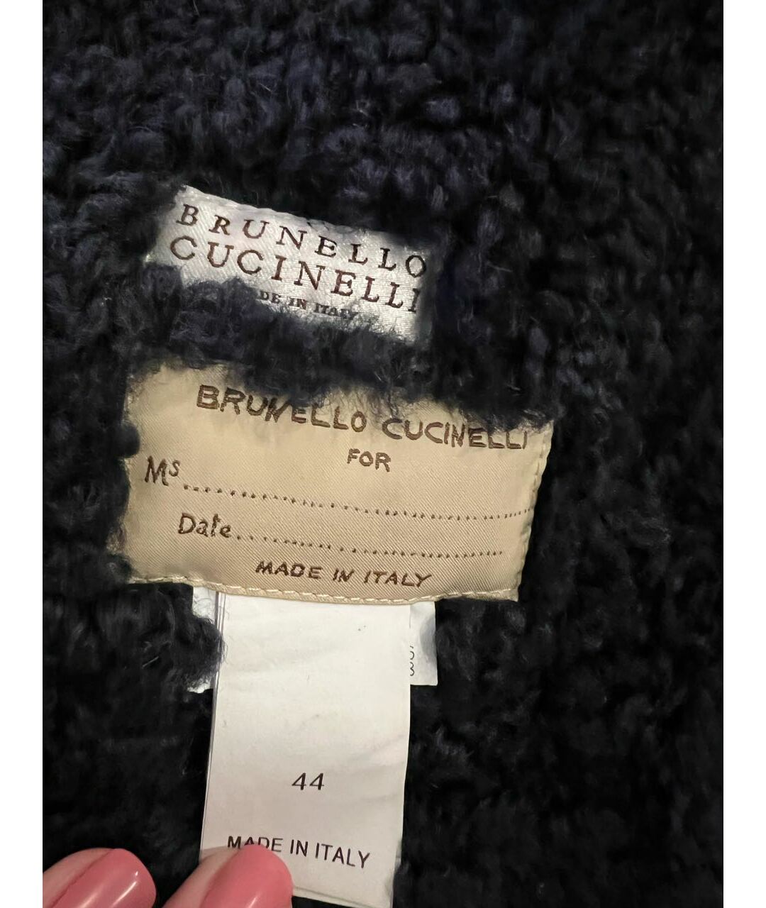 BRUNELLO CUCINELLI Синяя ацетатная дубленка, фото 5