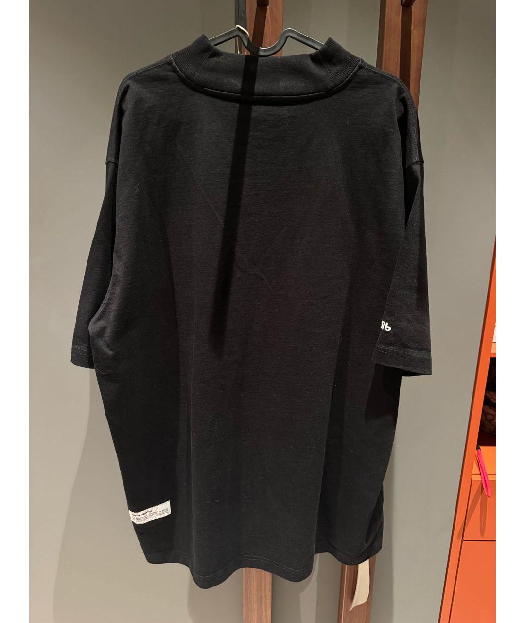 HERON PRESTON Черная хлопковая футболка, фото 3
