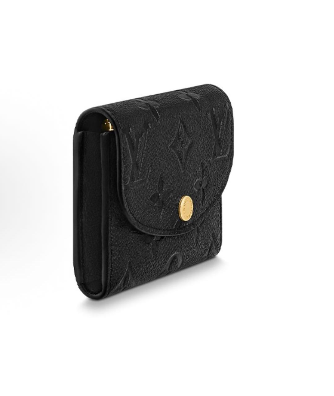 LOUIS VUITTON Черный кожаный кошелек, фото 2