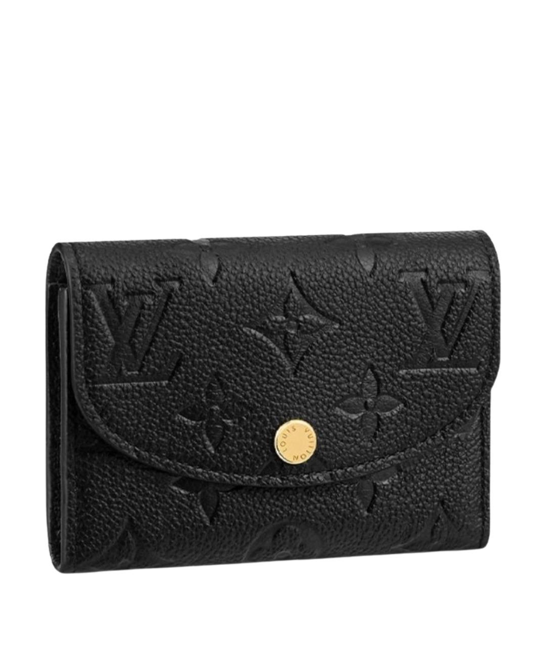 LOUIS VUITTON Черный кожаный кошелек, фото 1