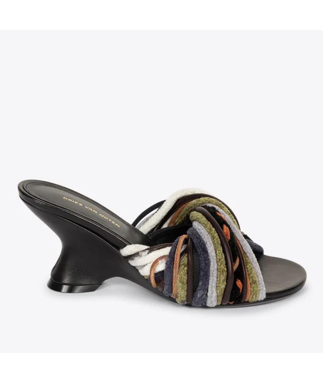 DRIES VAN NOTEN Мульти кожаные мюли, фото 2