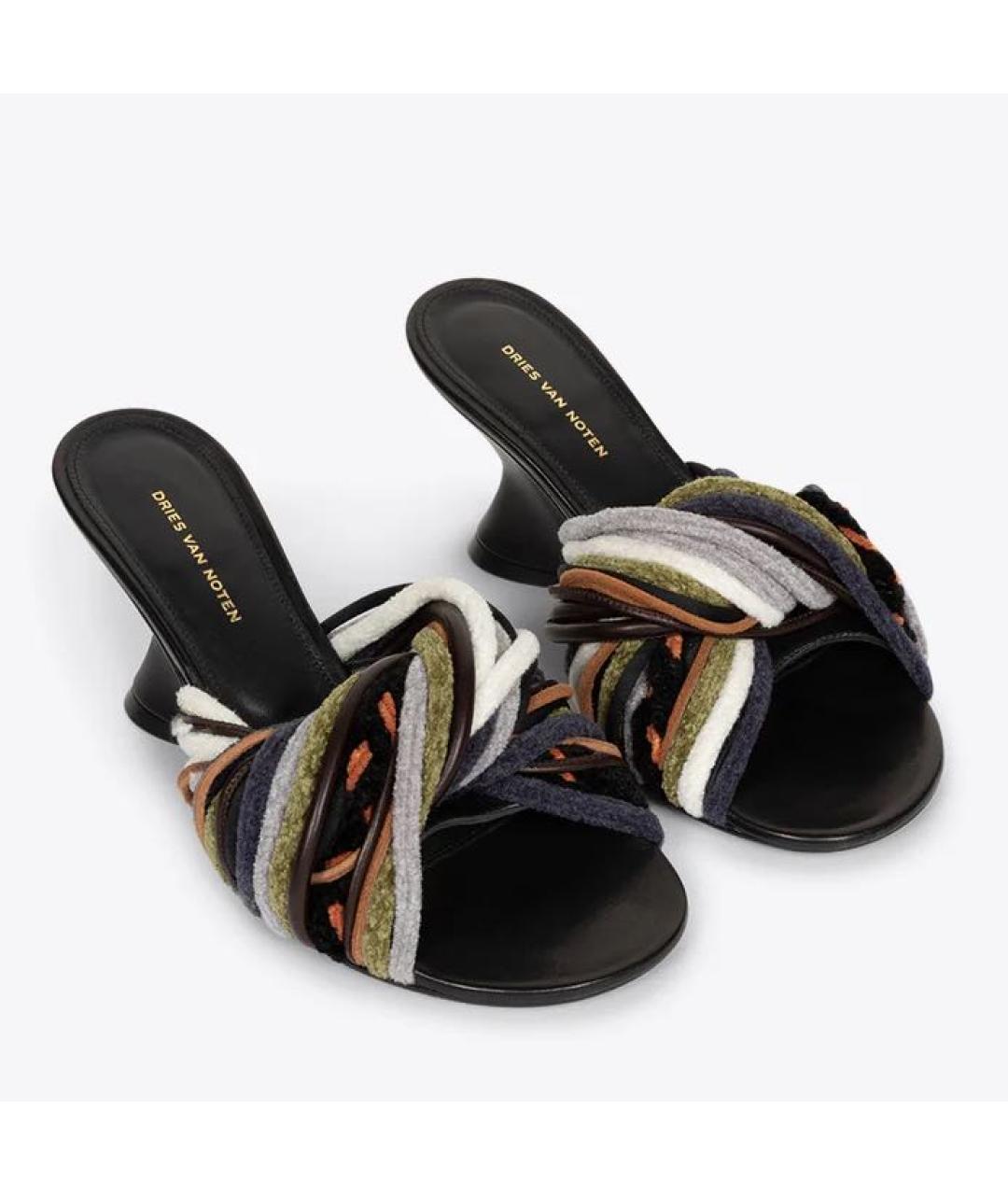 DRIES VAN NOTEN Мульти кожаные мюли, фото 3