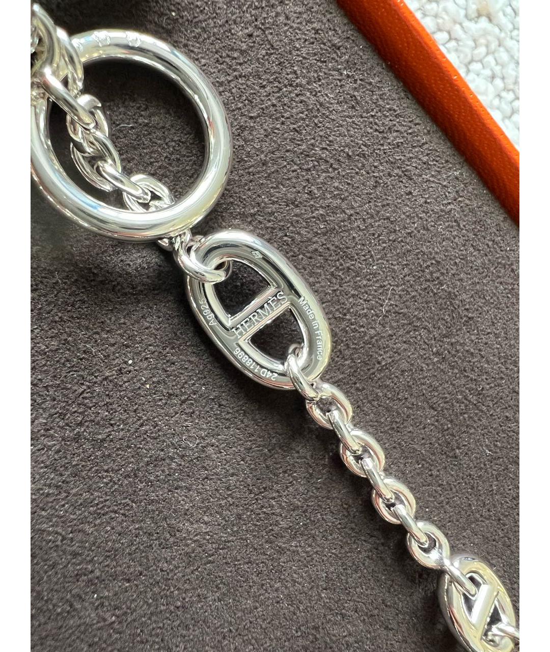 HERMES Серебряное с серебряным покрытием колье, фото 7