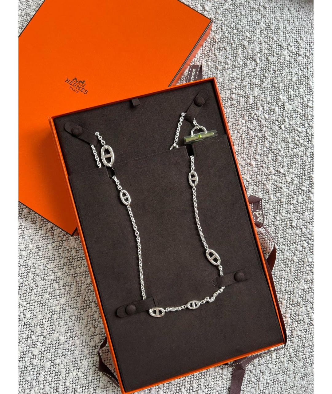 HERMES Серебряное с серебряным покрытием колье, фото 3