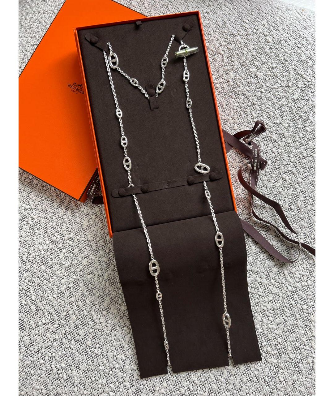 HERMES Серебряное с серебряным покрытием колье, фото 4
