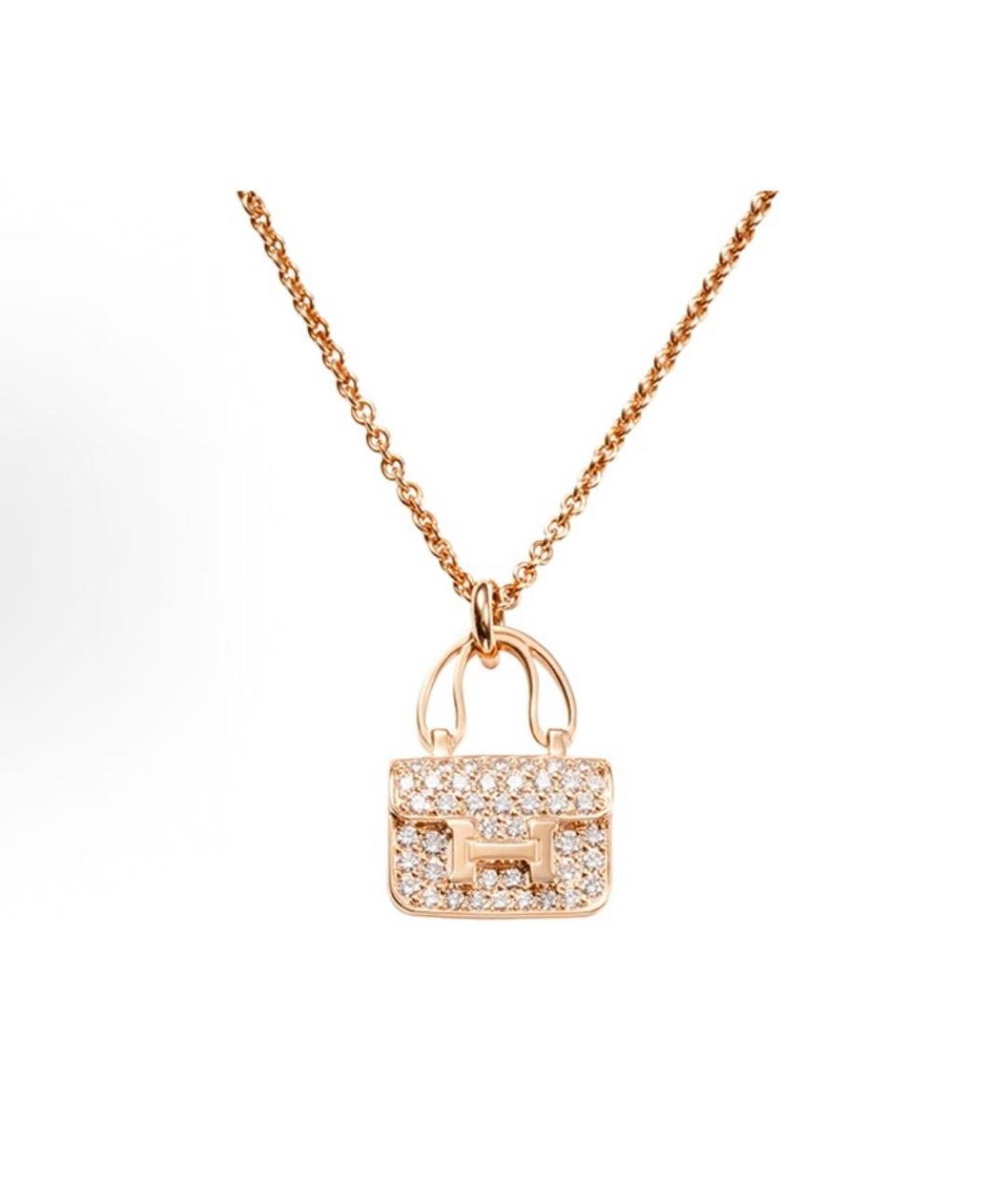 HERMES Золотое колье из розового золота, фото 2