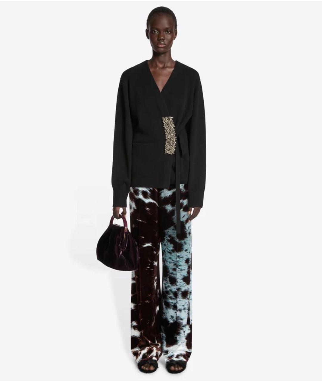 DRIES VAN NOTEN Черные кожаные мюли, фото 5