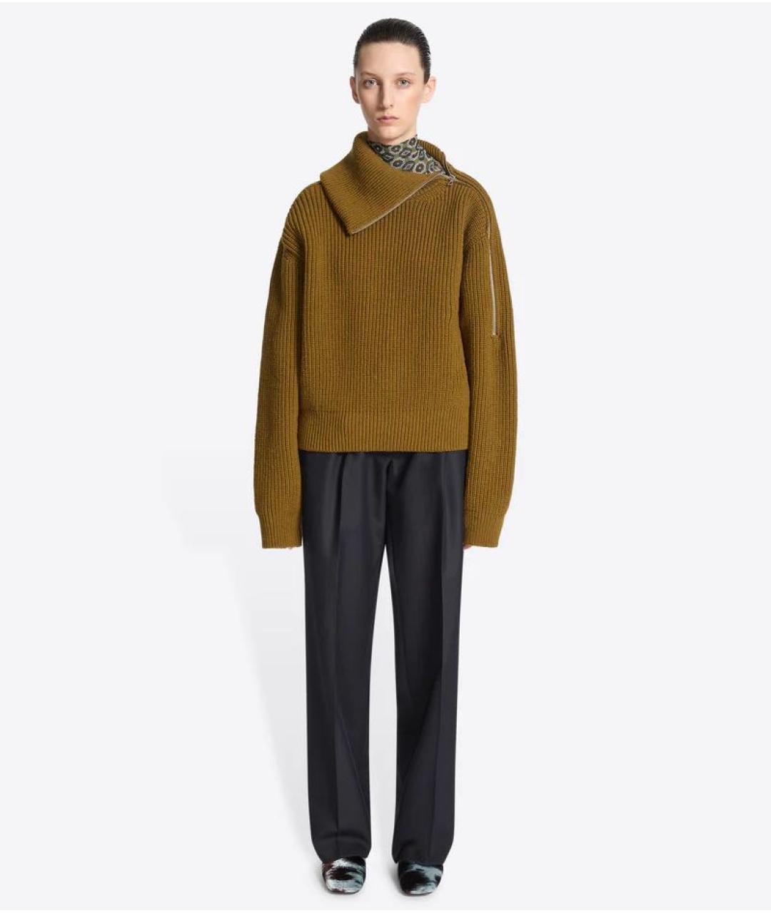 DRIES VAN NOTEN Коричневые текстильные мюли, фото 5