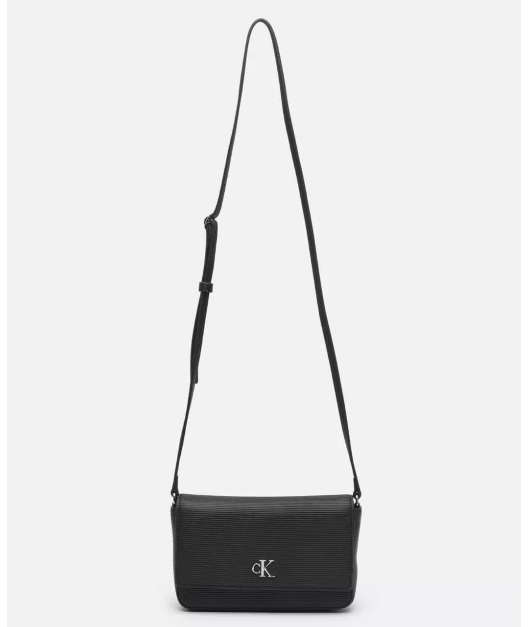 CALVIN KLEIN Черная сумка через плечо из искусственной кожи, фото 3