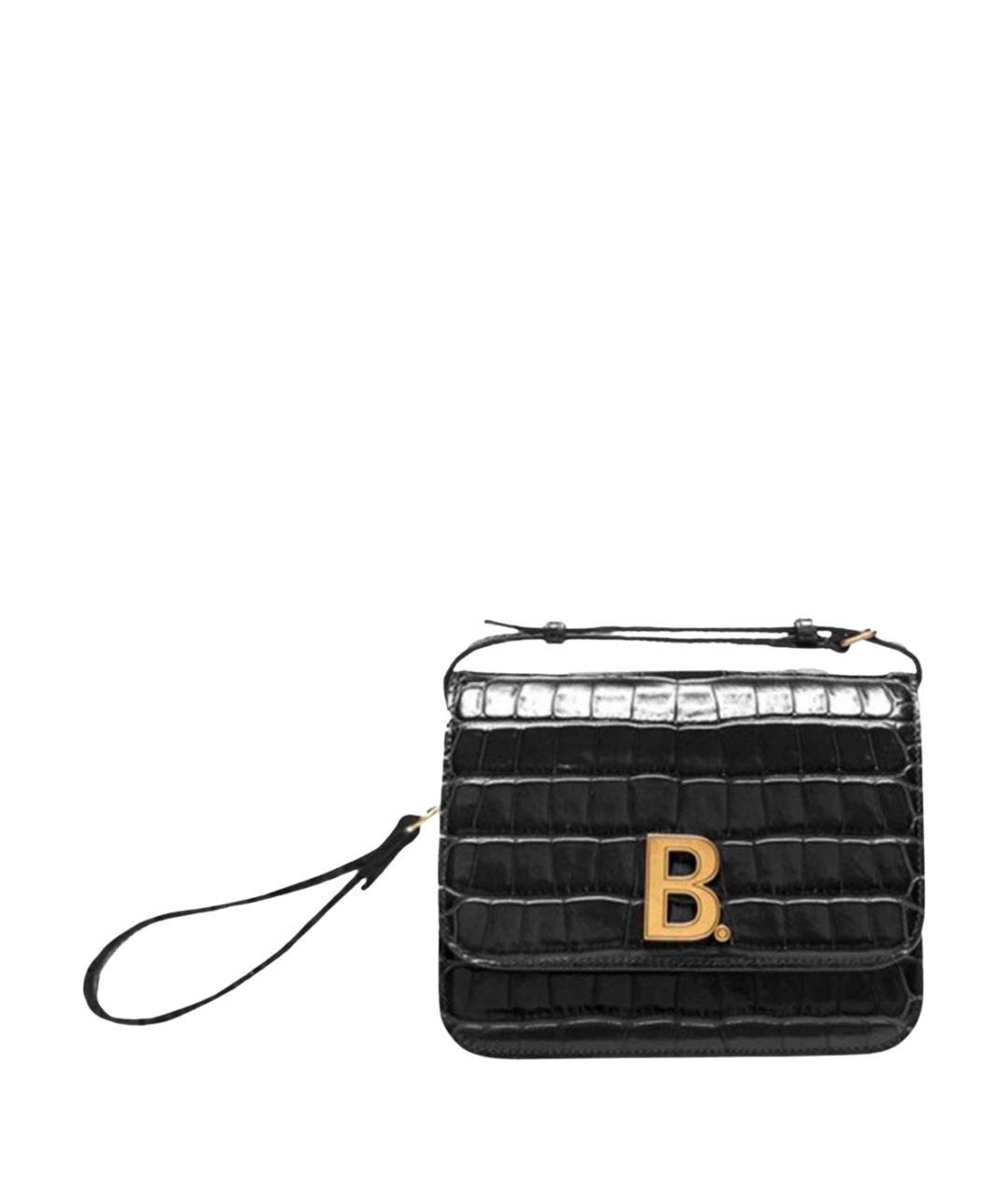 BALENCIAGA Черная кожаная сумка с короткими ручками, фото 1