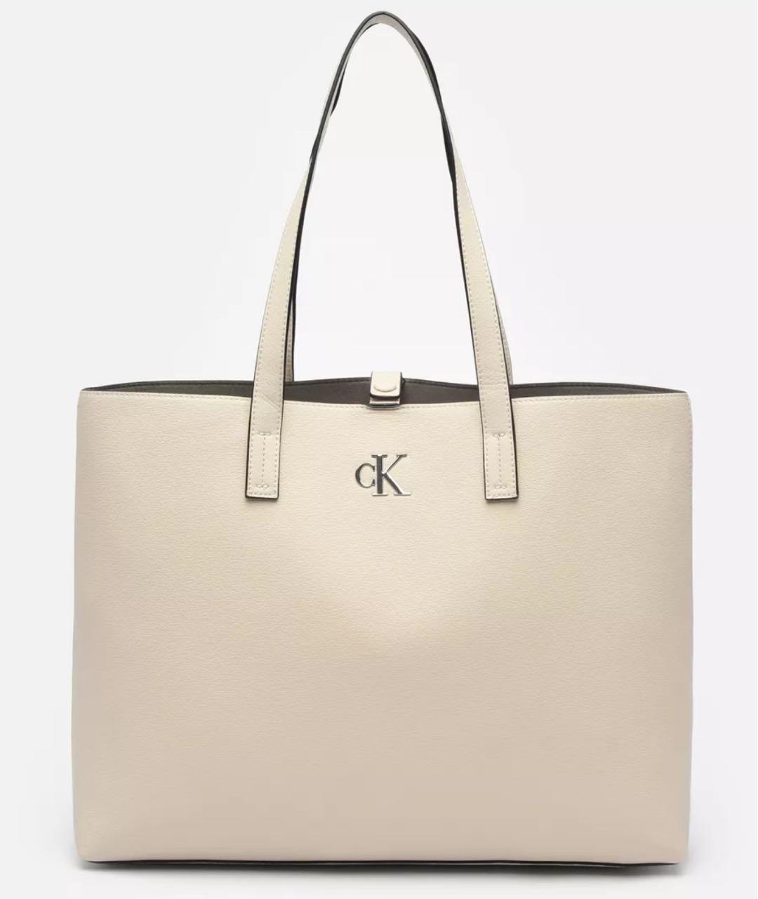CALVIN KLEIN Бежевая сумка тоут из искусственной кожи, фото 3