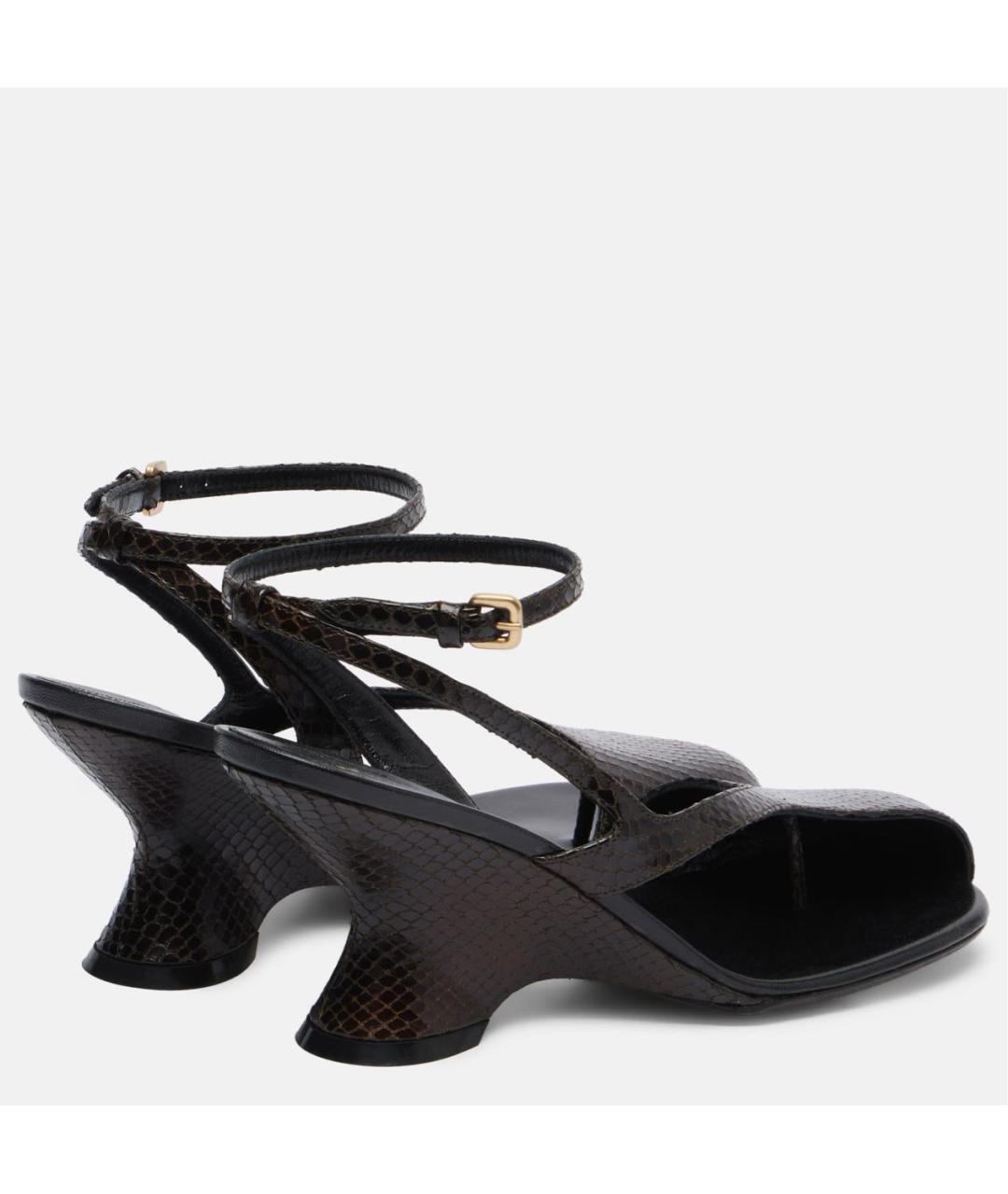 DRIES VAN NOTEN Коричневые кожаные босоножки, фото 3