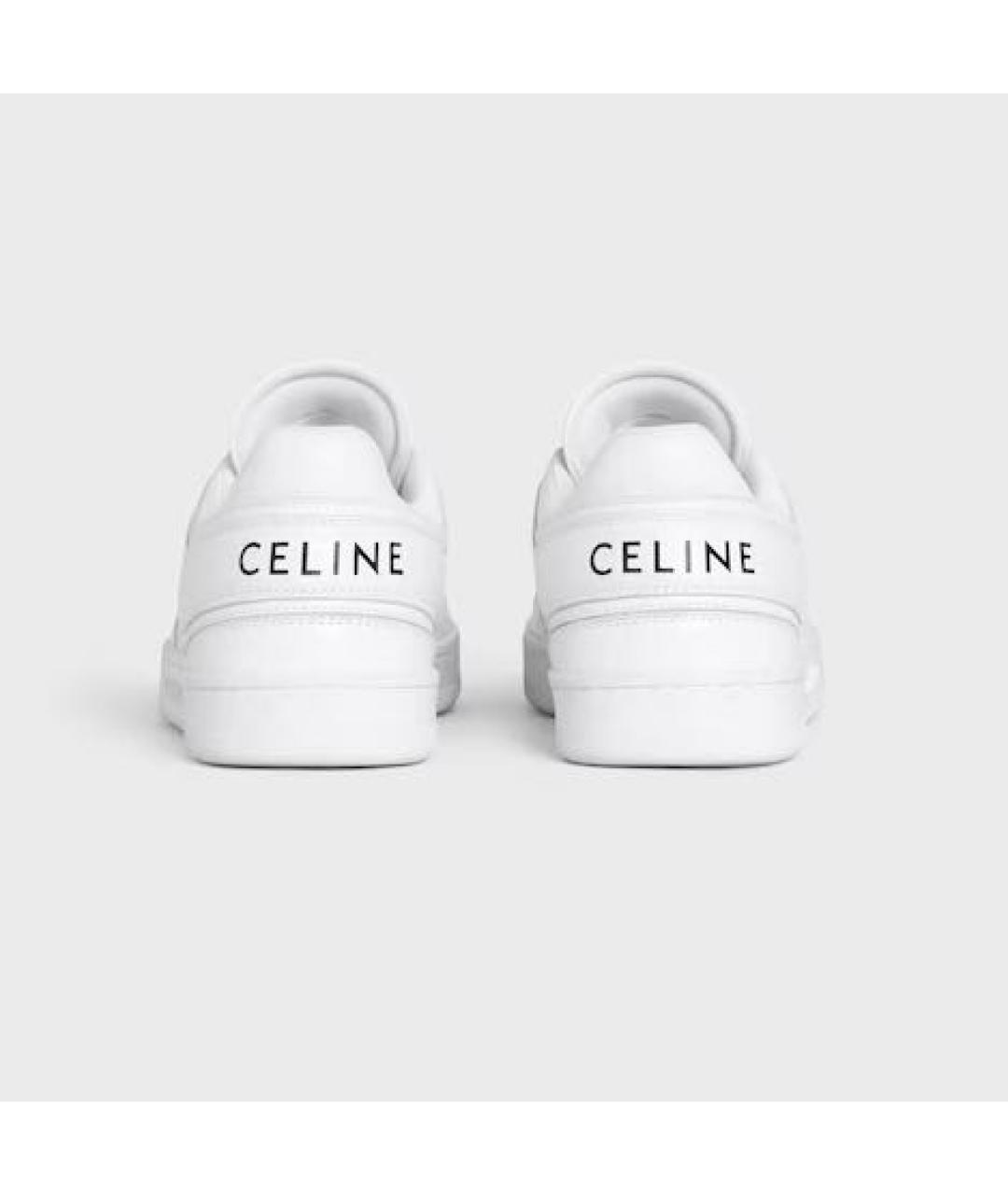 CELINE Белые кожаные кеды, фото 3
