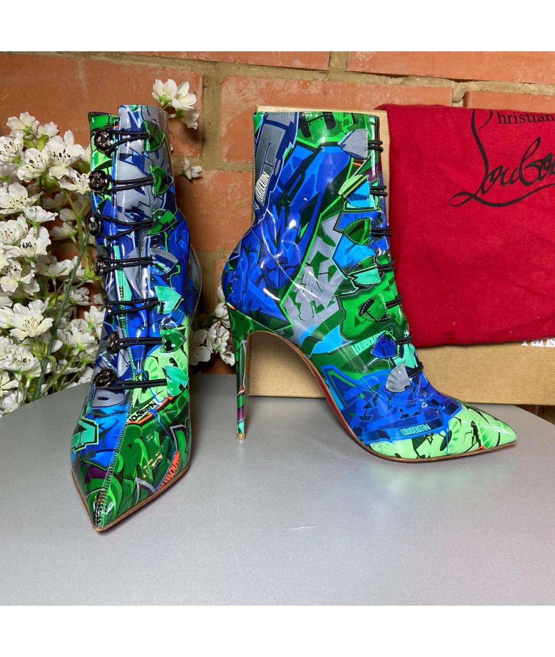 CHRISTIAN LOUBOUTIN Мульти полусапоги из лакированной кожи, фото 9