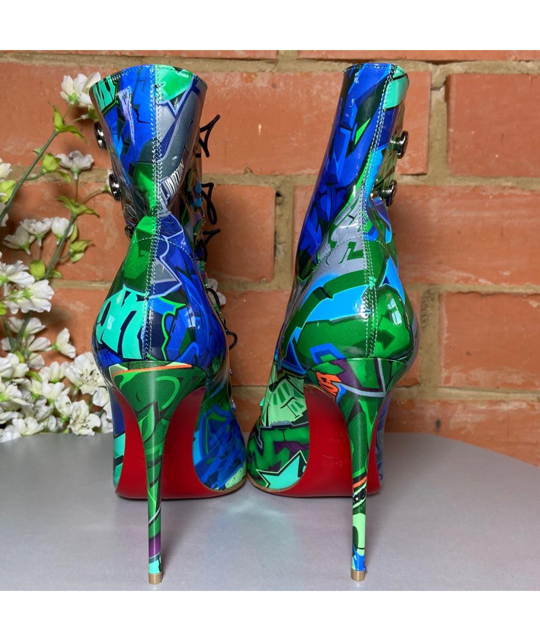 CHRISTIAN LOUBOUTIN Мульти полусапоги из лакированной кожи, фото 5