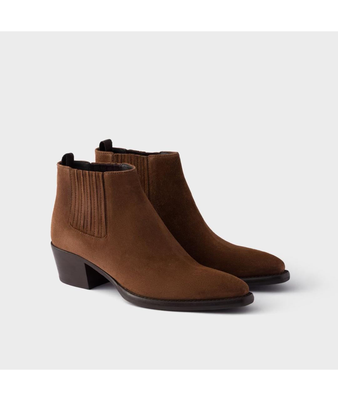 PRADA Коричневые полусапоги, фото 2