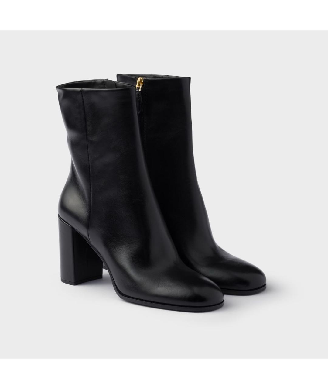 PRADA Черные кожаные ботильоны, фото 2