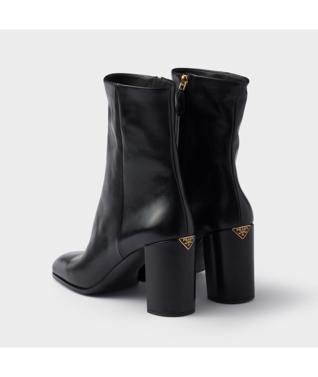 PRADA Черные кожаные ботильоны, фото 4