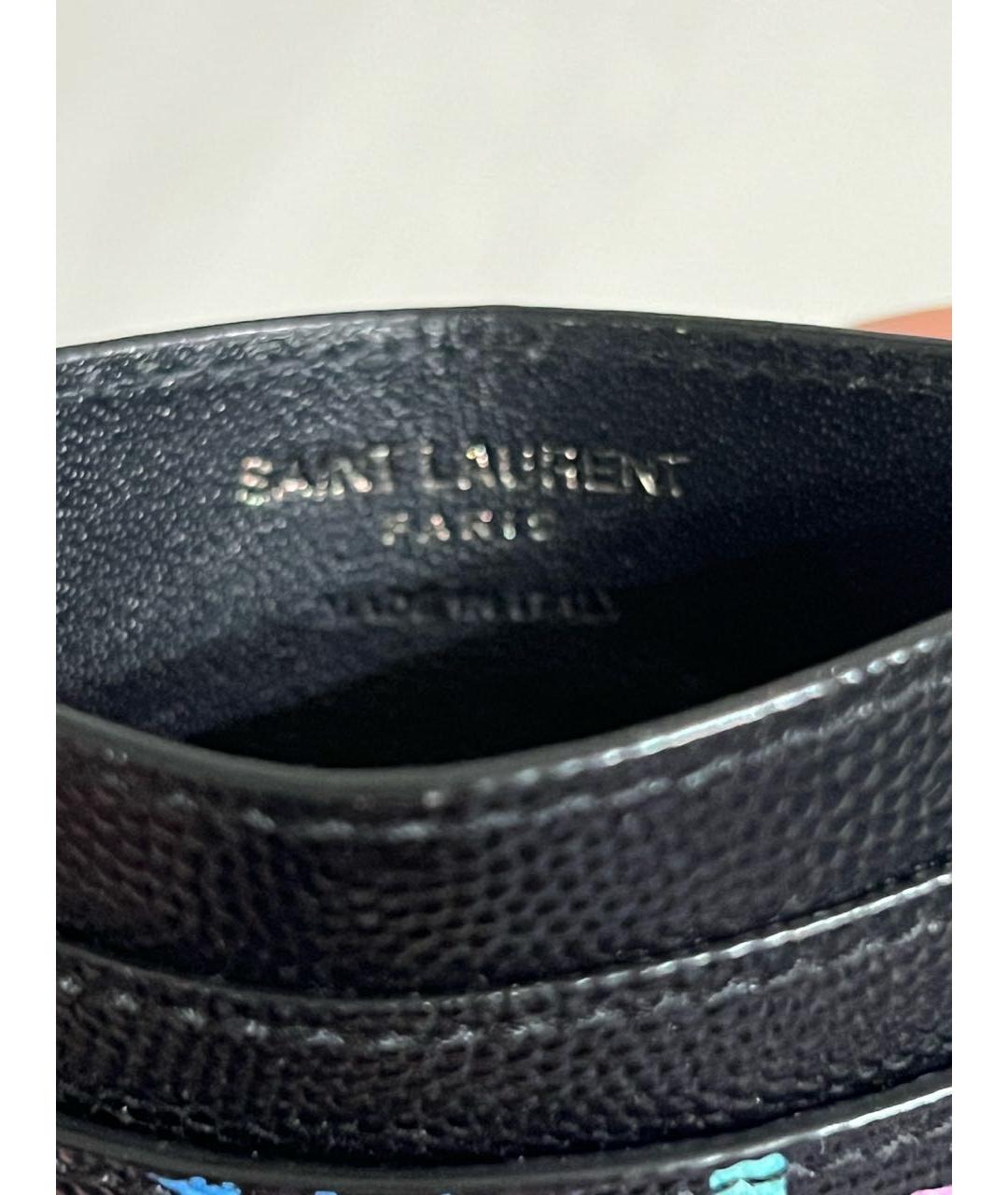 YVES SAINT LAURENT BEAUTY Черная визитница из лакированной кожи, фото 4