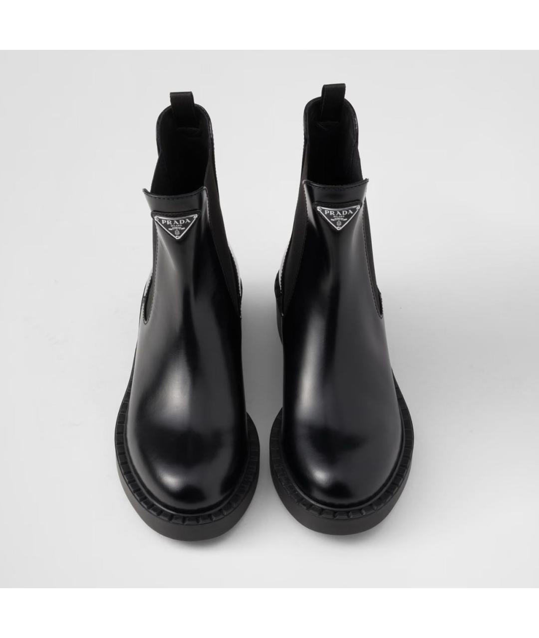 PRADA Черные кожаные ботинки, фото 4