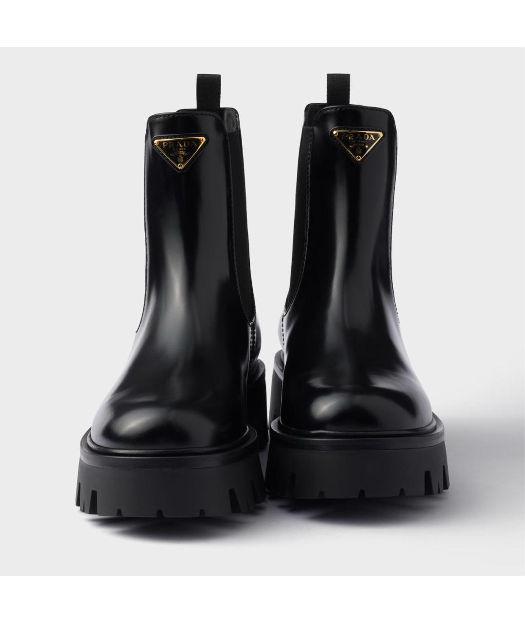 PRADA Черные кожаные ботинки, фото 5