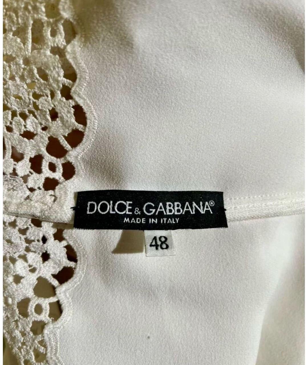 DOLCE&GABBANA Белая вискозная блузы, фото 5