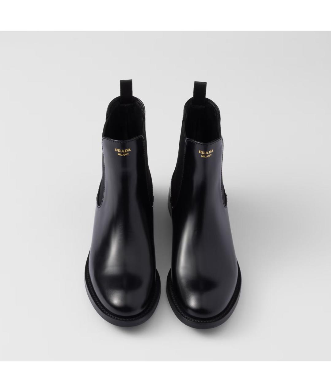 PRADA Черные кожаные ботинки, фото 3