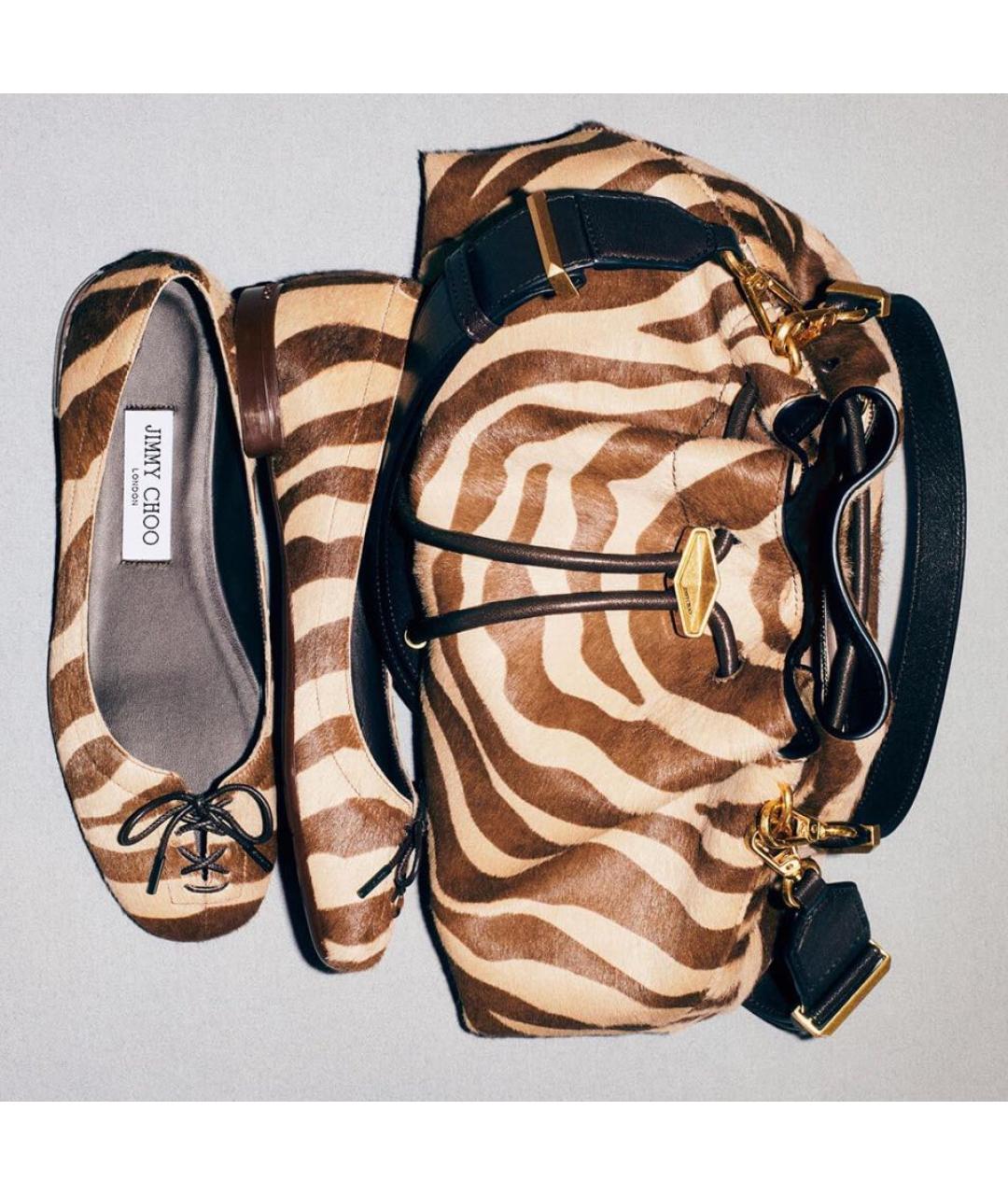 JIMMY CHOO Коричневые кожаные балетки, фото 7